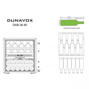 Винный шкаф Dunavox DAB-36.80DB