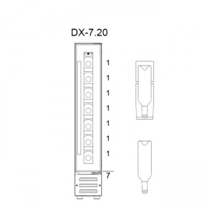 Винный шкаф узкий Dunavox DX-7.20SSK/DP