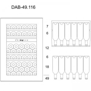 Винный шкаф Dunavox DAB-49.116DSS.TO 