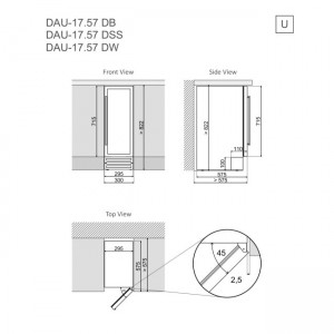 Винный шкаф Dunavox DAU-17.57DB