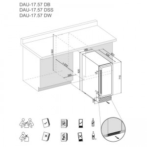 Винный шкаф Dunavox DAU-17.57DW