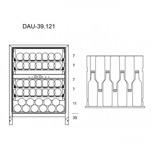 Винный шкаф Dunavox DAU-39.121DSS