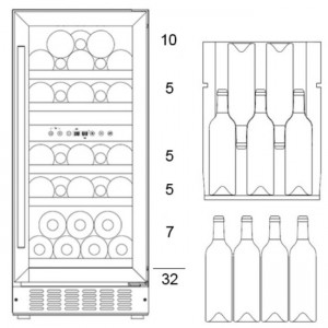 Винный шкаф Dunavox DAUF-32.83SS