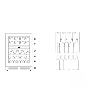 Винный шкаф Dunavox DAUF-45.125DSS.TO