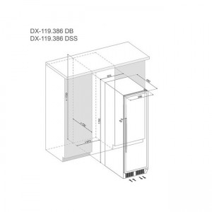 Винный шкаф Dunavox DX-119.386DSS