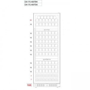 Винный шкаф Dunavox DX-143.468B