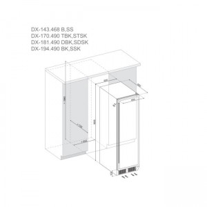 Винный шкаф Dunavox DX-181.490DBK