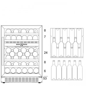 Винный шкаф Dunavox DX-53.130SDSK/DP