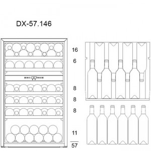 Винный шкаф Dunavox DX-57.146DBK 