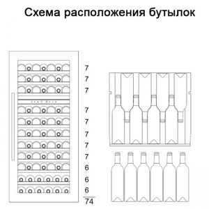 Винный шкаф Dunavox DX-74.230DB