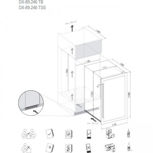 Винный шкаф Dunavox DX-89.246TB