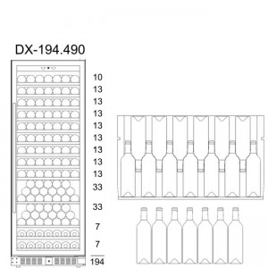 Винный шкаф Dunavox DX-194.490SSK