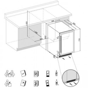 Винный шкаф Dunavox DX-53.130DWK/DP